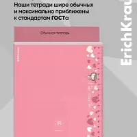 Тетрадь 18 листов в клетку ErichKrause Ruler Magic, 60 г/м&sup2;, обложка мелованный картон, МИКС