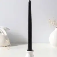 Набор свечей античных 25 см, 3 шт., 58 г, 7 ч, чёрный