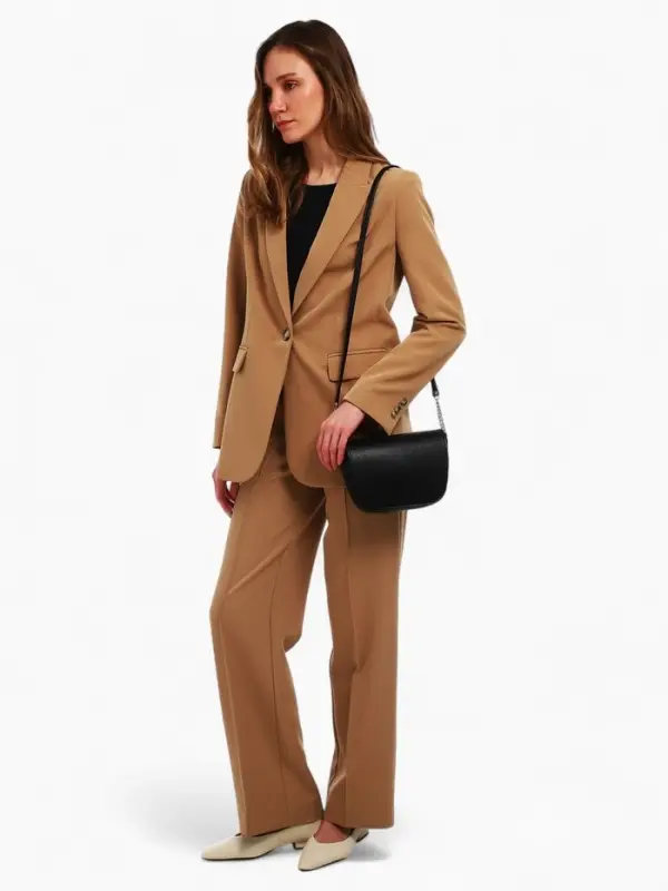 Сумка женская мессенджер TEXTURA на магните, 15&times;6&times;13 см, чёрная