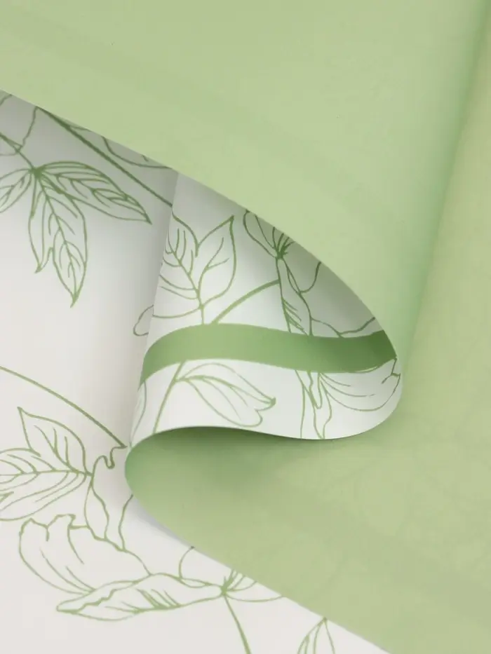 Пленка для цветов, "Букет цветов", зелёная, 57х57 см