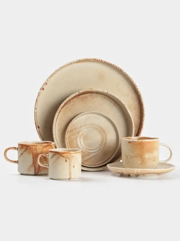 Тарелка с бортиком Magistro Organic brown, d=28.2 см, фарфор, бежевая