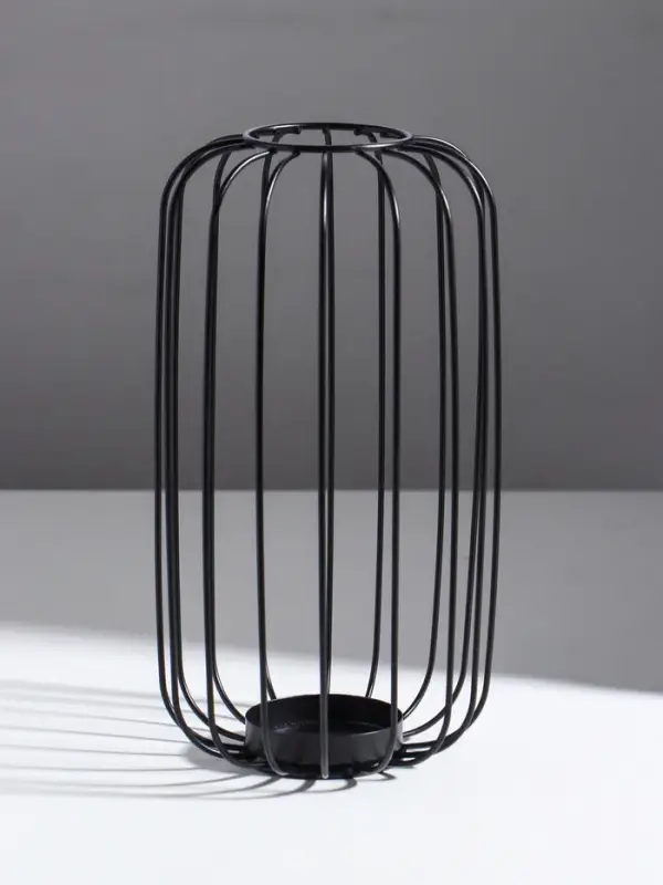 Металлический подсвечник на 1 свечу &laquo;Лофт. Прутья&raquo;, чёрный, 24&times;13.5&times;13.5 см