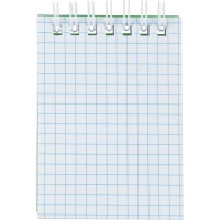 Блокнот на спирали А7 60л. ATTACHE,т.-зеленый, блок 60г, обложка 215г