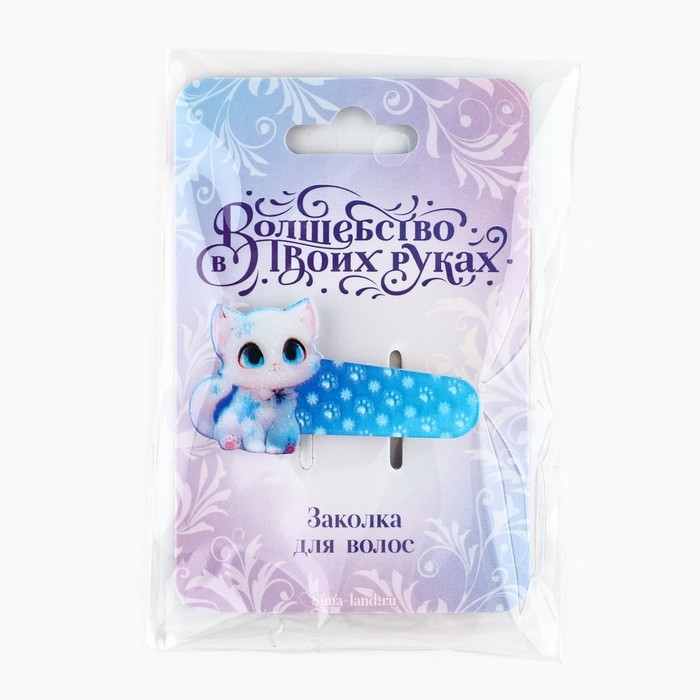 Заколка для волос новогодняя «Котик», на Новый год, 5 х 2,7 см Заколка для волос новогодняя «Котик», на Новый год, 5 х 2,7 см