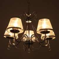 Люстра 2425/5 E27 40Вт хром 52х52х32-60 см BayerLux