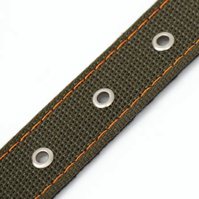 Ошейник брезентовый с подкладом, 72&times;3.5 см, ОШ 45-60 см, хаки