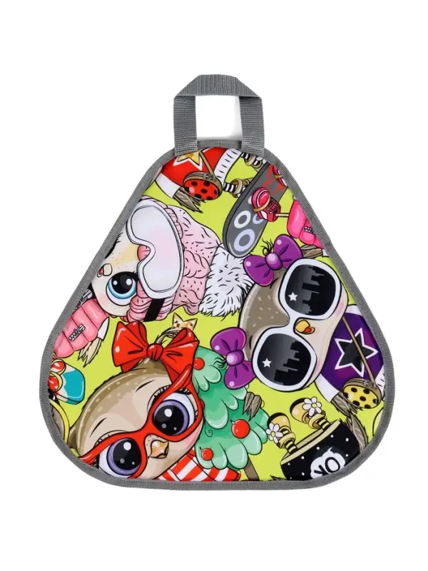 Ледянка мягкая треугольная Sova, лимонный, рисунок МИКС Ледянка мягкая треугольная Sova, лимонный, рисунок МИКС