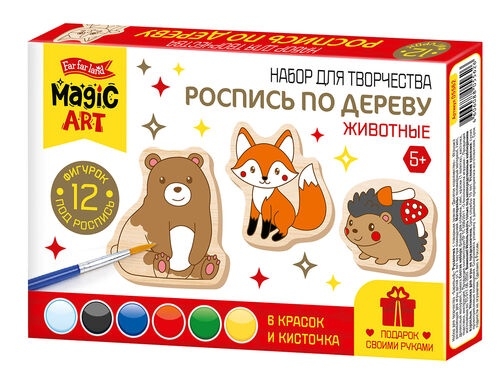 Роспись по дереву  Роспись по дереву "Животные" (фигурки) Magic ART 05562