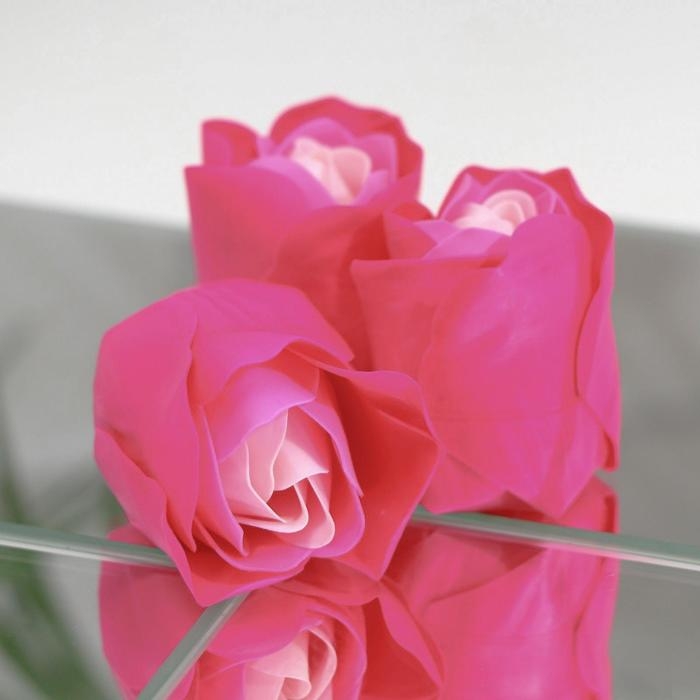 Мыльные розочки, розовая фуксия, набор 24 шт. Мыльные розочки, розовая фуксия, набор 24 шт.