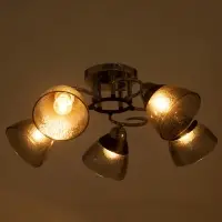 Люстра &laquo;Дождь&raquo; 5&times;40 Вт Е27 хром 58&times;58&times;24 см