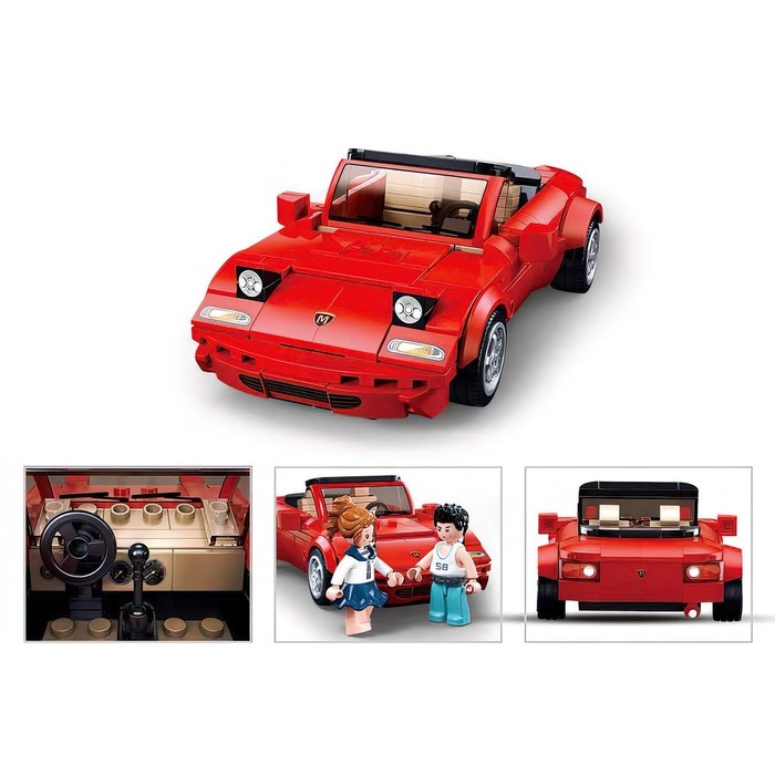 Конструктор гоночная машина Sluban Модельки, 264 детали, 6+ Конструктор гоночная машина Sluban Модельки, 264 детали, 6+