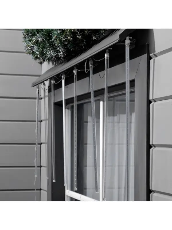 Гирлянда &laquo;Сосульки&raquo; 2.5&times;0.5 м, IP65, прозрачная нить, 288 LED, свечение синее с эффектом стекания, 12 В