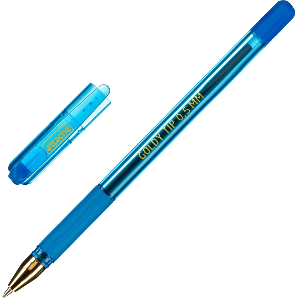 Ручка шариковая неавтом. Attache GOLDY TIP дш0,7мм лин0,5мм син, манж,тонир