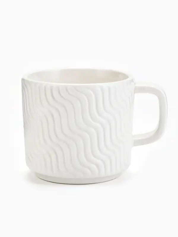 Кружка чайная керамическая &laquo;Волны&raquo;, 260 мл, ручная работа