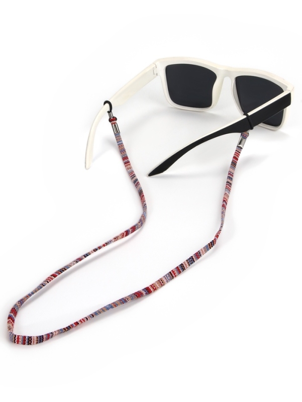 Шнурок для очков на шею 70 см, красный с узором Шнурок для очков на шею 70 см, красный с узором