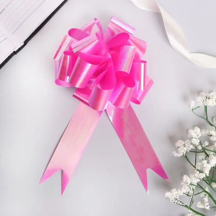 Бант - шар №3 перламутровый, розовый Бант - шар №3 перламутровый, розовый