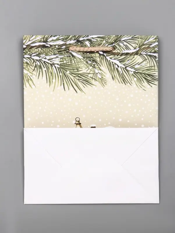 Пакет подарочный новогодний ламинированный, «Новогодний дом» , 18×10×22.3 см Пакет подарочный новогодний ламинированный, «Новогодний дом» , 18×10×22.3 см