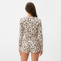 Пижама женская (лонгслив и шорты) KAFTAN Leo love размер 44-46