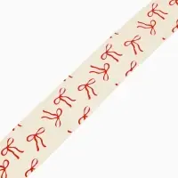 Лента атласная &laquo;Бантики&raquo;, розовая, 4 см &times; 5 м