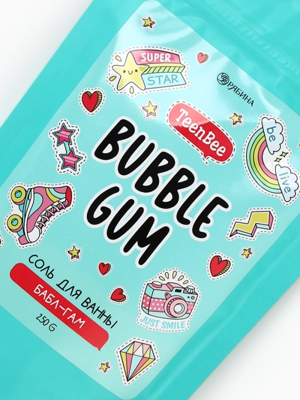 TEEN BEE Соль для тела в пакете 250 гр, аромат жвачка TEEN BEE Соль для тела в пакете 250 гр, аромат жвачка