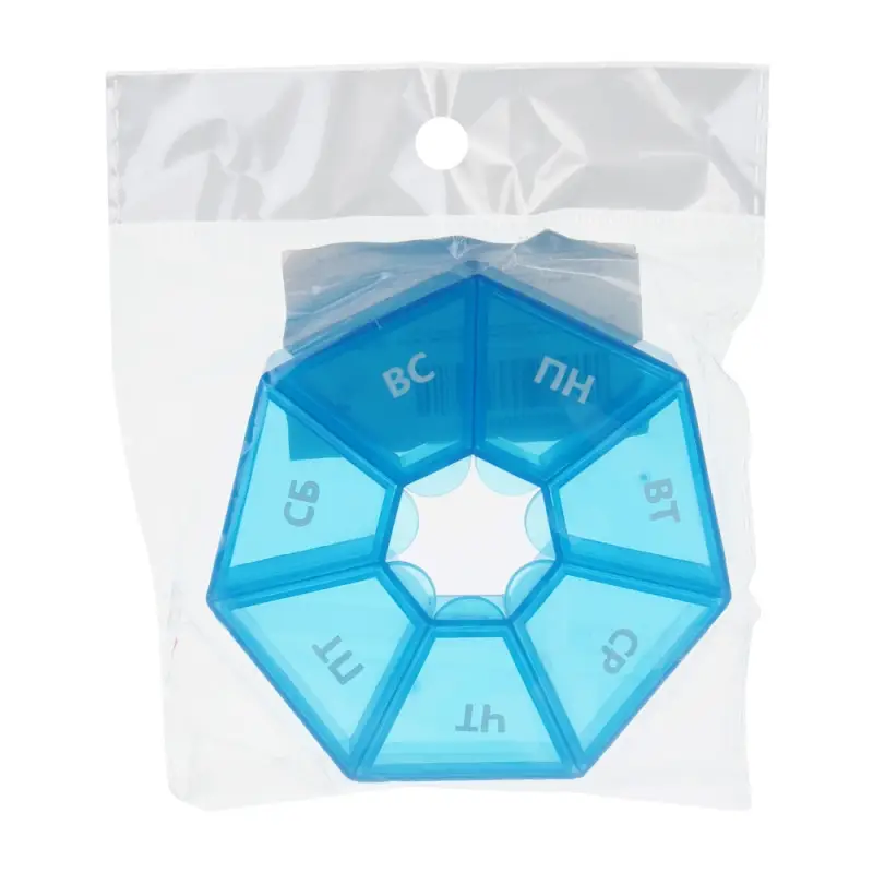 VETTA Бокс для таблеток, пластик, "Неделька" 8,5см, 3 цвета