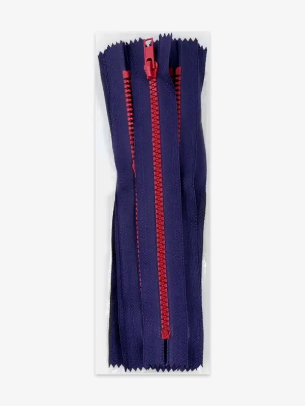 Молния &laquo;Трактор&raquo;, №5, неразъёмная, замок автомат, 20 см, синяя, красная