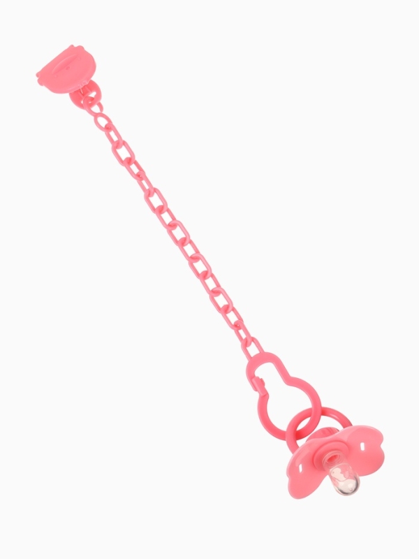 Пустышка классическая, с держателем, +0мес., цвет розовый Пустышка классическая, с держателем, +0мес., цвет розовый