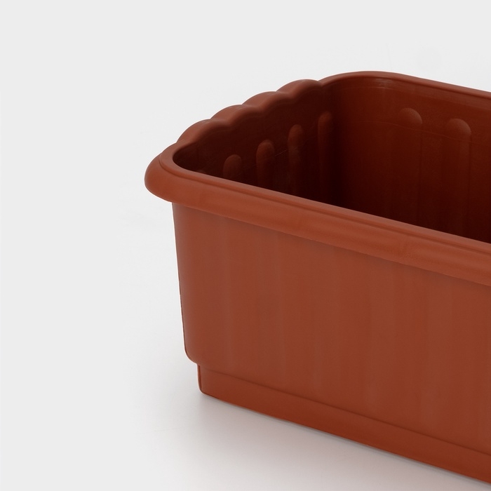 Ящик для цветов без дренажной решеткой, 12 л, МИКС Ящик для цветов без дренажной решеткой, 12 л, МИКС