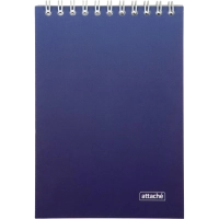 Блокнот А6 60л Attache Градиент Синий клетка, 65г, греб, УФ-лак