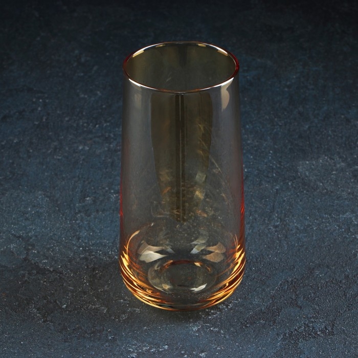 Стакан стеклянный «Генуя», 500 мл, цвет золотой