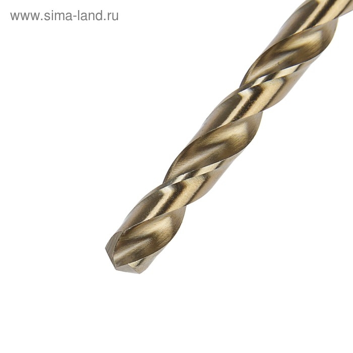 Сверло по металлу ТУНДРА, HSS-Co (5% кобальта), цилиндрический хвостовик, 7.5 х 110 мм Сверло по металлу ТУНДРА, HSS-Co (5% кобальта), цилиндрический хвостовик, 7.5 х 110 мм