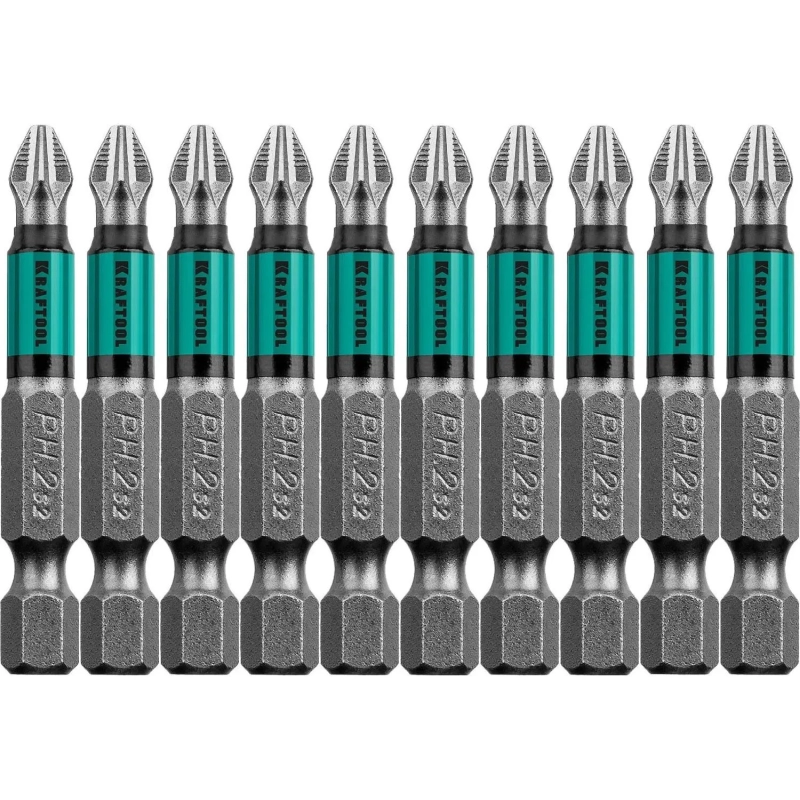 Бита KRAFTOOL Optimum Line PH2, 50 мм, тип E, 10 шт/уп (26122-2-50-10)
