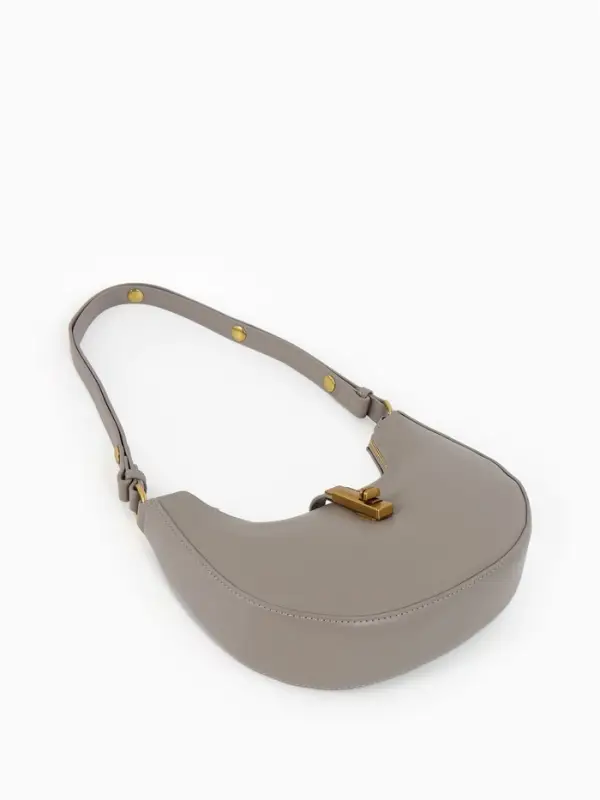 Сумка женская багет TEXTURA на молнии, 24&times;6&times;14 см, серая