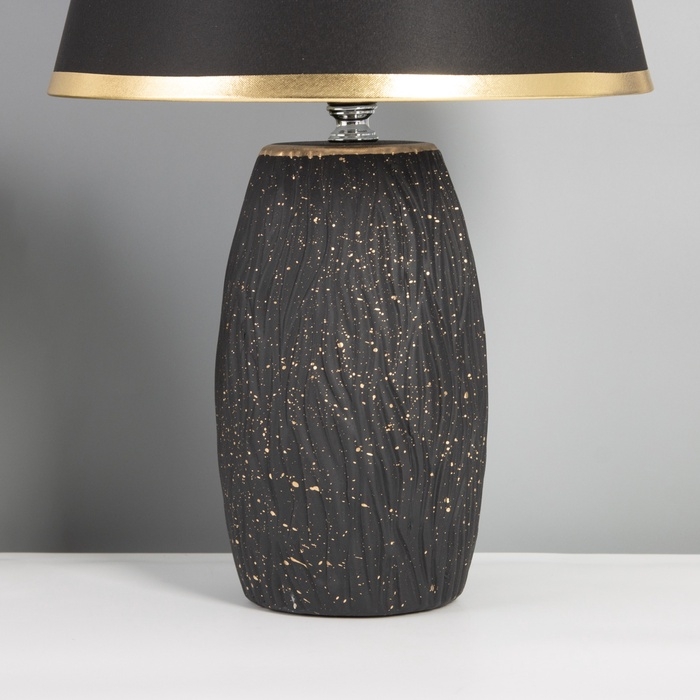 Лампа настольная Лампа настольная "Клойд" 1х40Вт Е27 черный/золото 25х25х40см