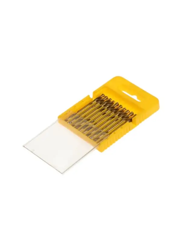 Набор двусторонних сверл по металлу ТУНДРА, HSS-Tin, 3.2&times;49 мм, 10 шт.