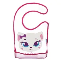 Нагрудник для кормления M&B &laquo;Котёнок&raquo; непромокаемый на липучке, с карманом, МИКС