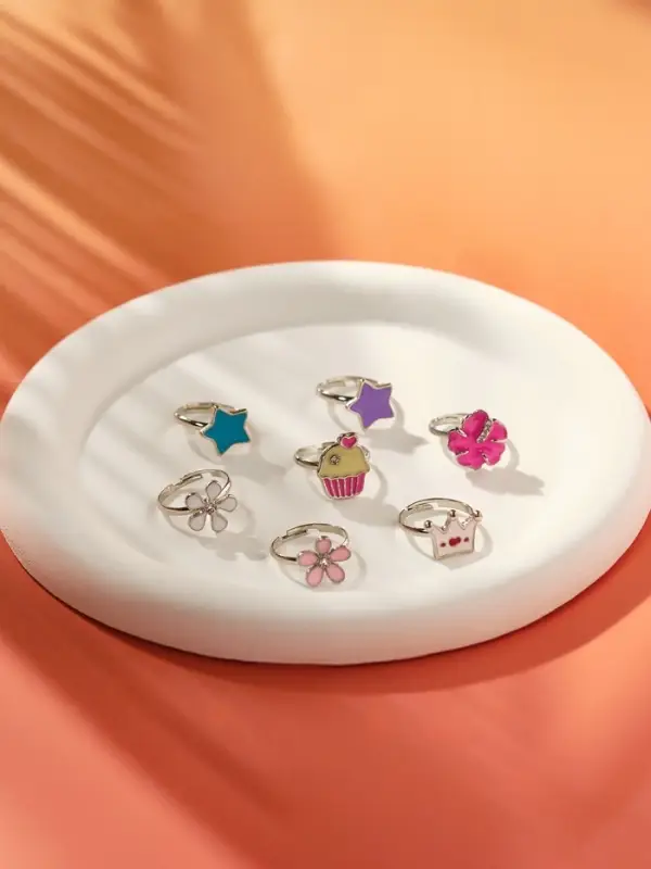 Кольцо &laquo;Выбражулька. Только для девочек&raquo;, безразмерное, фасовка 36 шт. форма МИКС, цвет МИКС