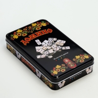 Домино настольная игра "Матрешка", кость 4.9 х 2.4 х 0.9 см
