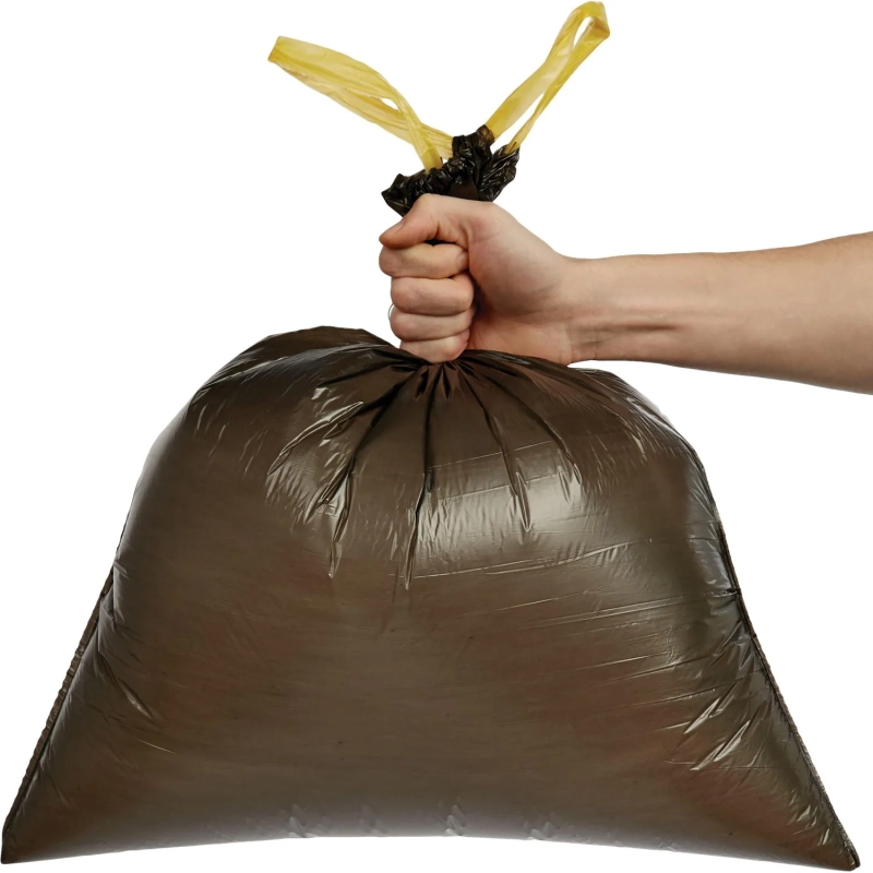 Мешки для мусора ПНД 30л 14мкм 20шт/рул черные 54x50см Гранит с зав-ми_СПБ