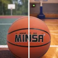 Мяч баскетбольный MINSA, клееный, 8 панелей, р. 7, PVC, бутиловая камера