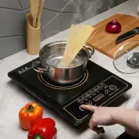 Плитка электрическая Luazon LIP-001, индукционная, 1 конфорка, 2100 Вт, чёрная