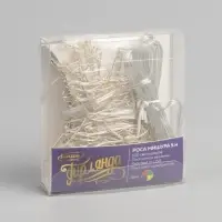 Гирлянда &laquo;Мишура&raquo; 5 м, роса, IP20, серебристая нить, 100 LED, свечение мульти, USB