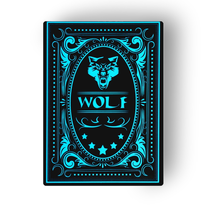 Карты игральные пластиковые  Карты игральные пластиковые "Неон", светящиеся, 30 мкм, 8.8 х 6.3 см, синие