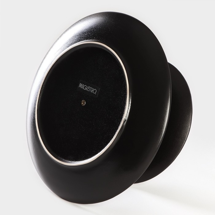 Блюдо фарфоровое 2-х ярусное Magistro «Галактика», 19/27×22 см, цвет чёрный Блюдо фарфоровое 2-х ярусное Magistro «Галактика», 19/27×22 см, цвет чёрный