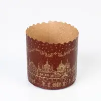 Форма для кулича бумажная Деко-про «Храм золотой», 9×9 см, коричневая