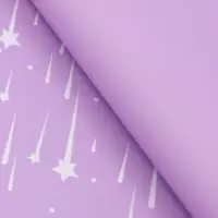 Пленка флористическая для цветов, &laquo;Звездопад&raquo;, сиреневая, 57&times;57 см