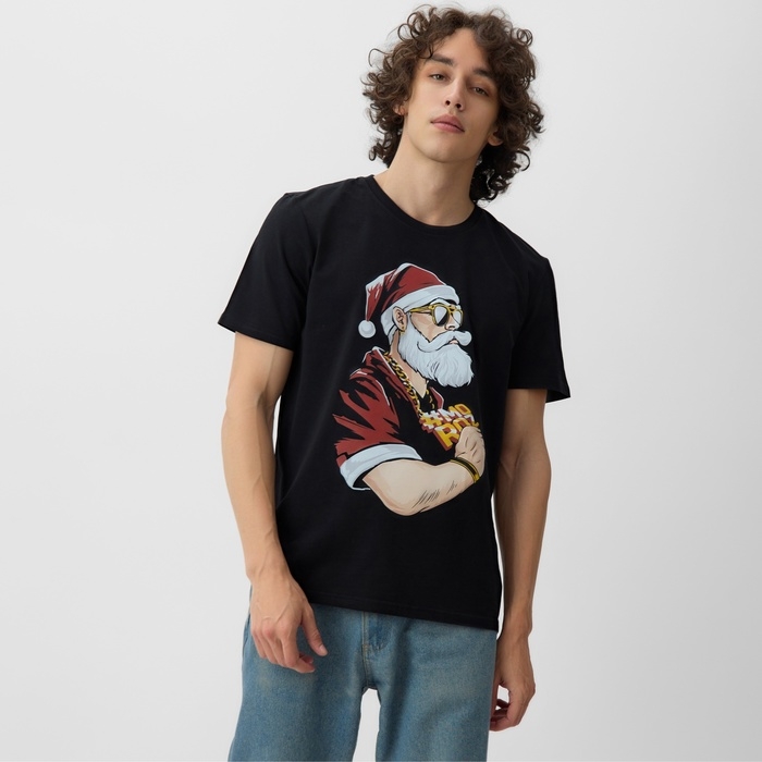 Футболка мужская KAFTAN Santa, черный, р. L