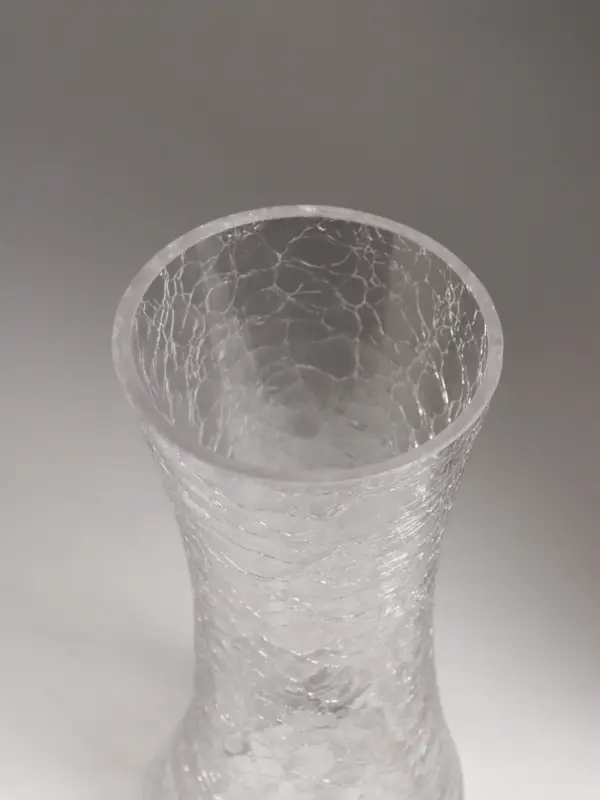 Ваза стекло настольная "Паутинка" талия, 20х10 см, прозрачный