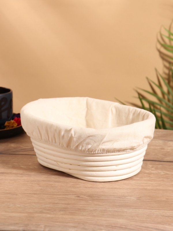 Корзинка с тканевым подкладом, 24х18х9 см, ротанг