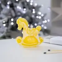 Свеча фигурная «Лошадка-качалка», желтая Свеча фигурная «Лошадка-качалка», желтая